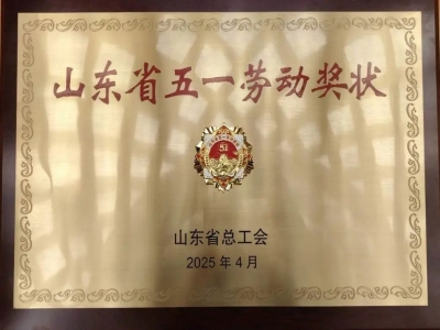 喜報丨熱烈慶祝天意機(jī)械榮獲“山東省五一勞動獎狀”
